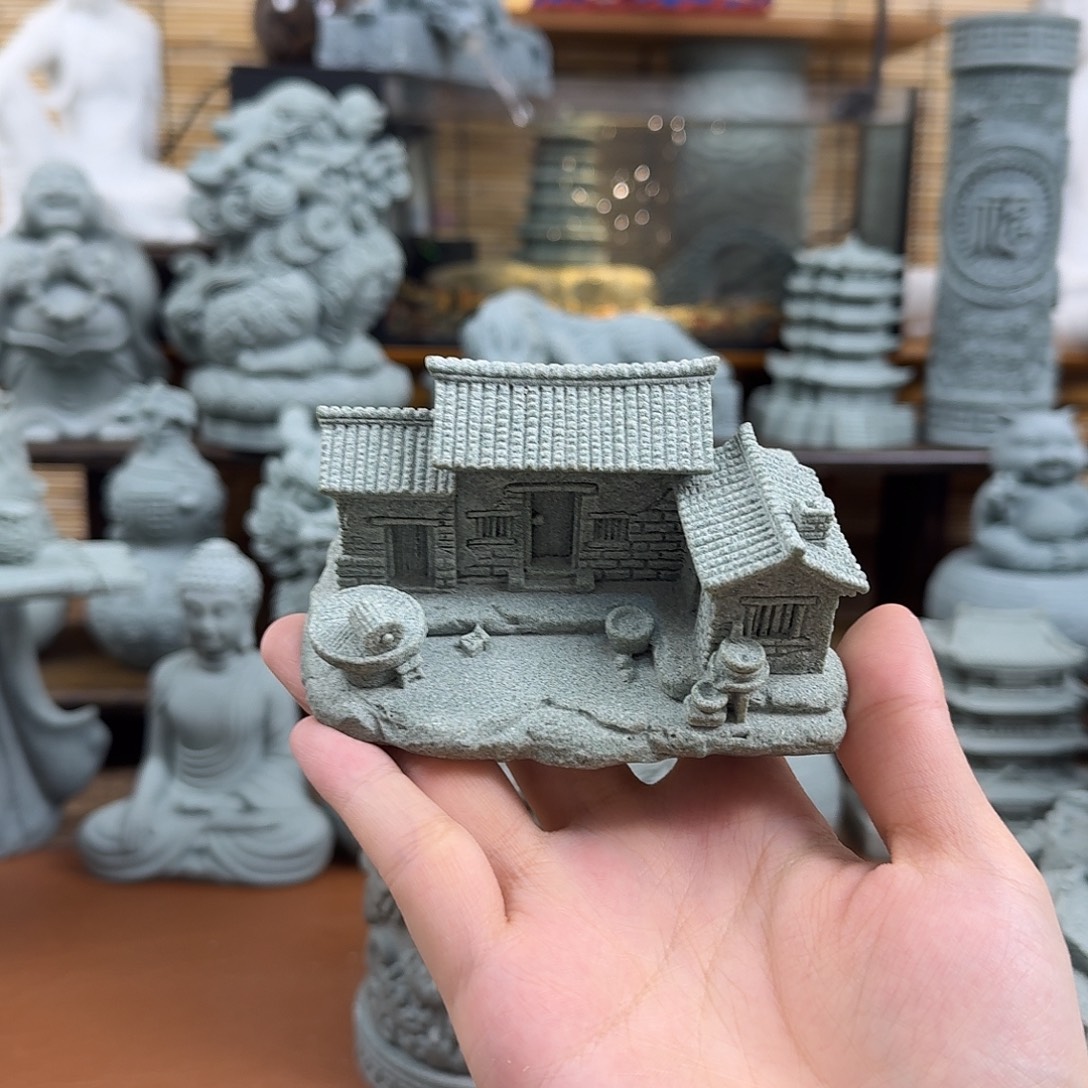 石头青砂石带洞农家小院