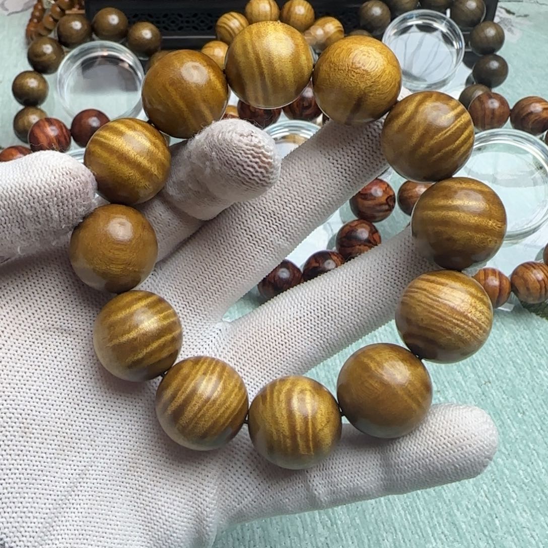 金丝楠木手串满水波纹2.0