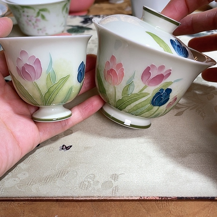 【闪购商品】郁金香盖碗➕清如杯哈哈哈