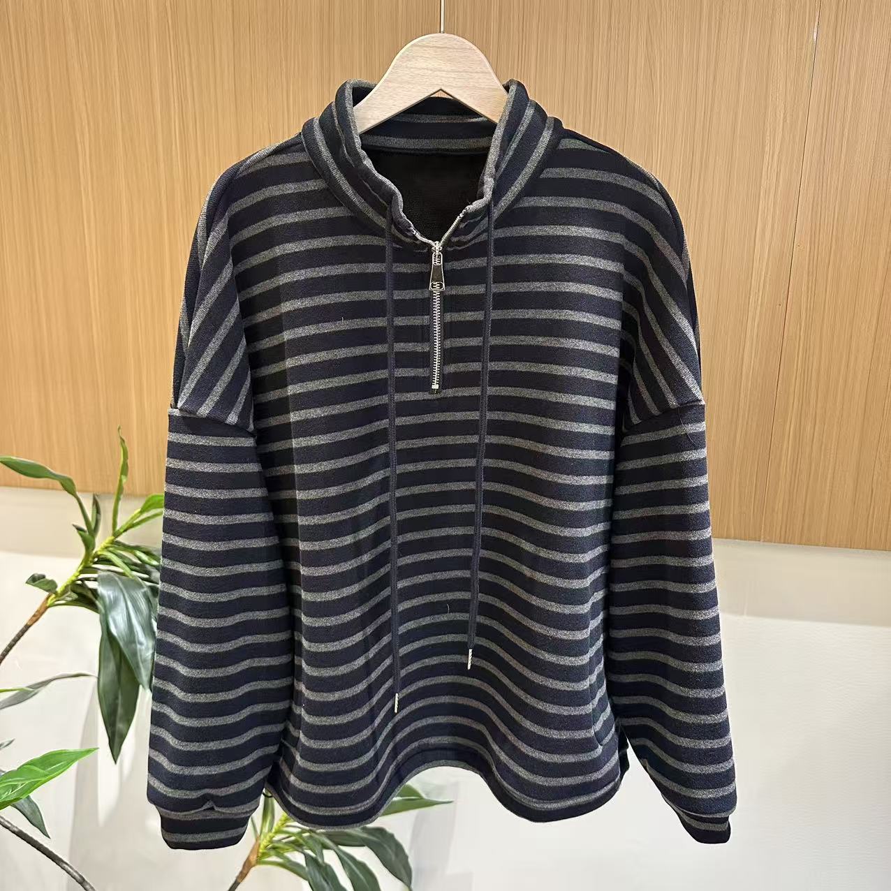 17739秋冬新款加绒休闲百搭宽松长袖卫衣