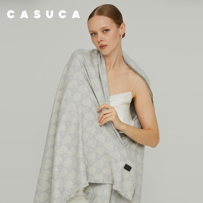 CASUCALUXE提花蚕丝毯重磅高奢高级感毯休闲毯子