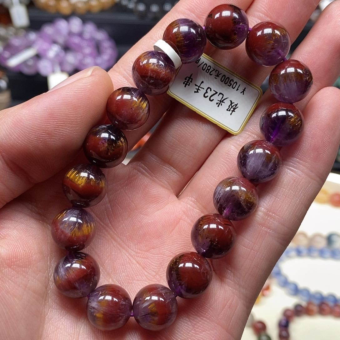 水晶手串未镶嵌极光11.7