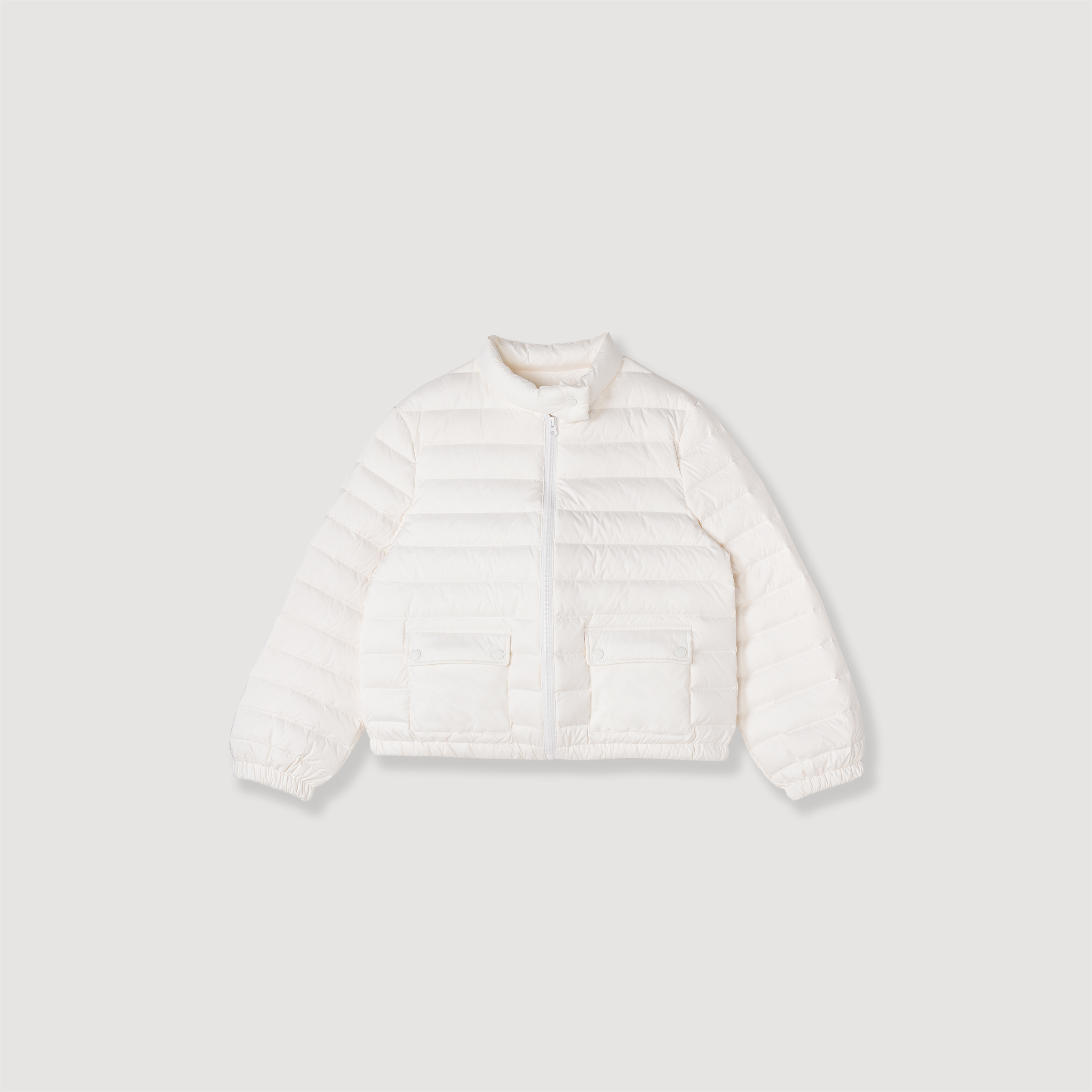 【晨曦之光】25冬季新款立90白鹅绒领短款休闲保暖排骨羽绒服