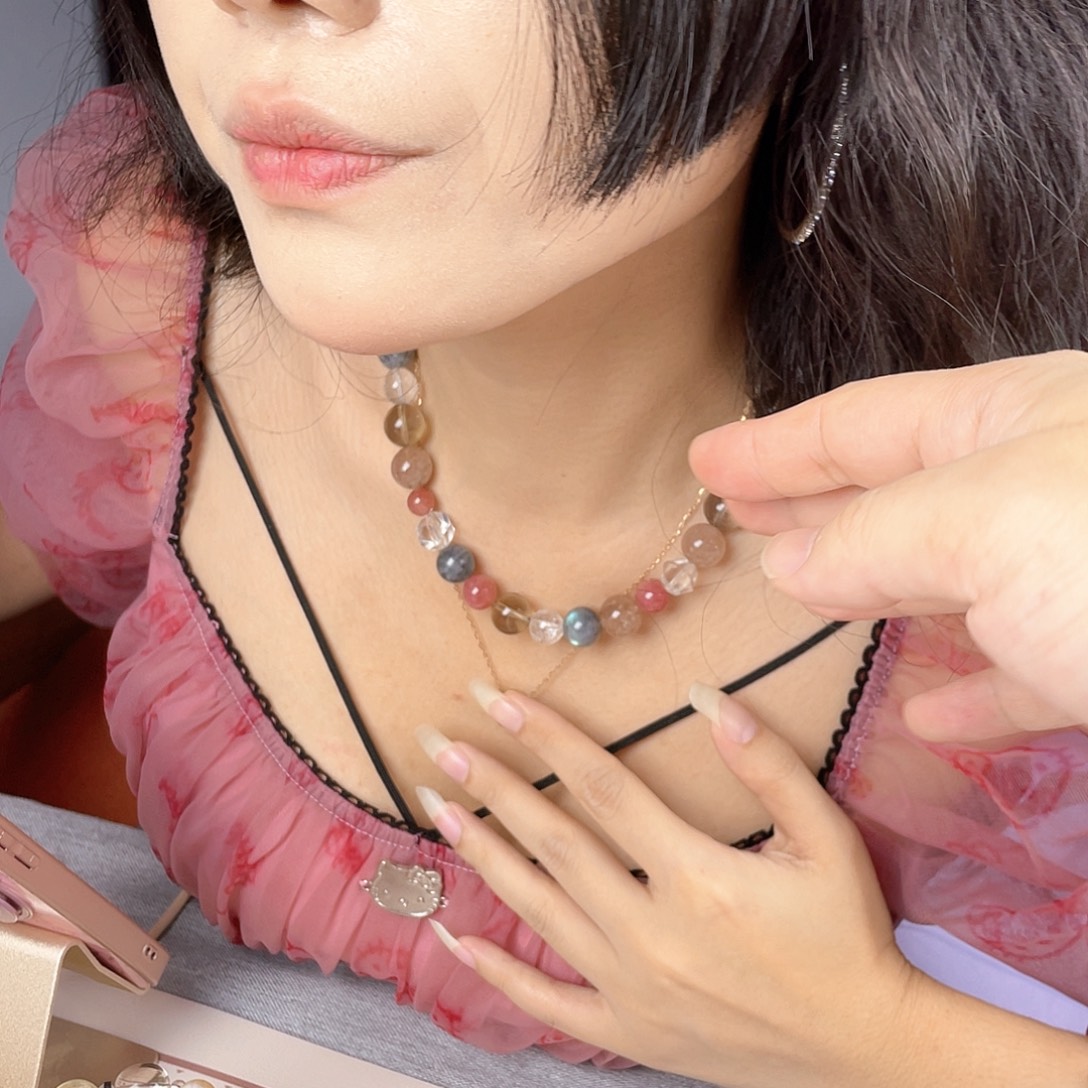 银S925镀金镶嵌手链水晶