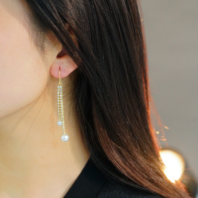 铜合金合成锆石耳饰 仟伊合金第43 高端大气时尚简约百搭耳饰