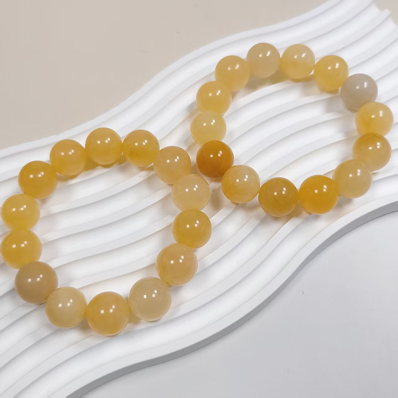 金丝玉手串珠径16-17mm【多样性发其一】【默认微瑕】