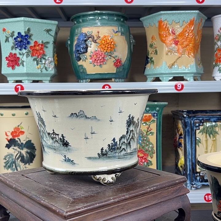 心***光正宗岭南石湾盆手工盆