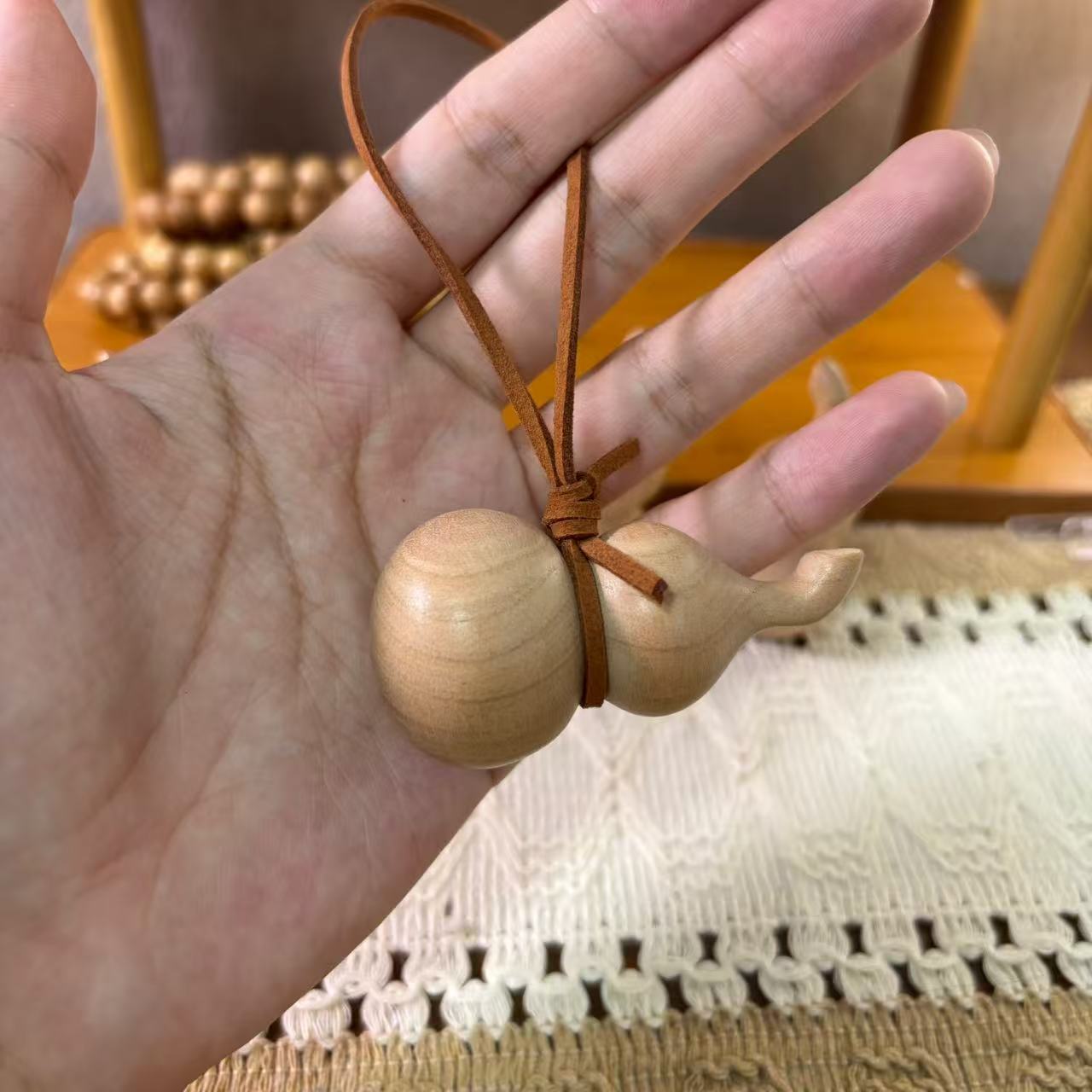 桃木葫芦天然桃木迷你葫芦手捻手把件包挂饰品