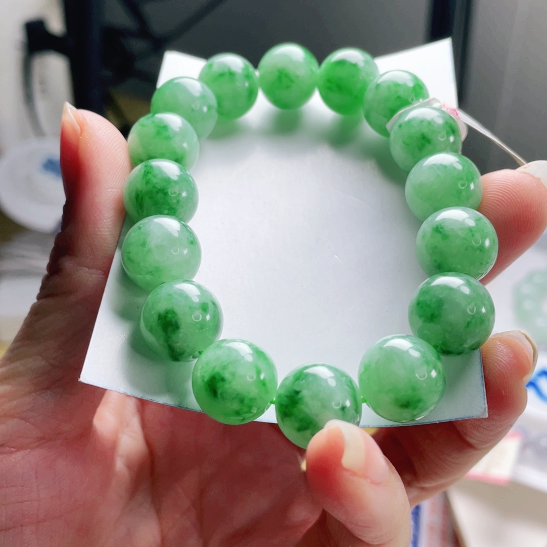 翡翠未镶嵌手链手串13