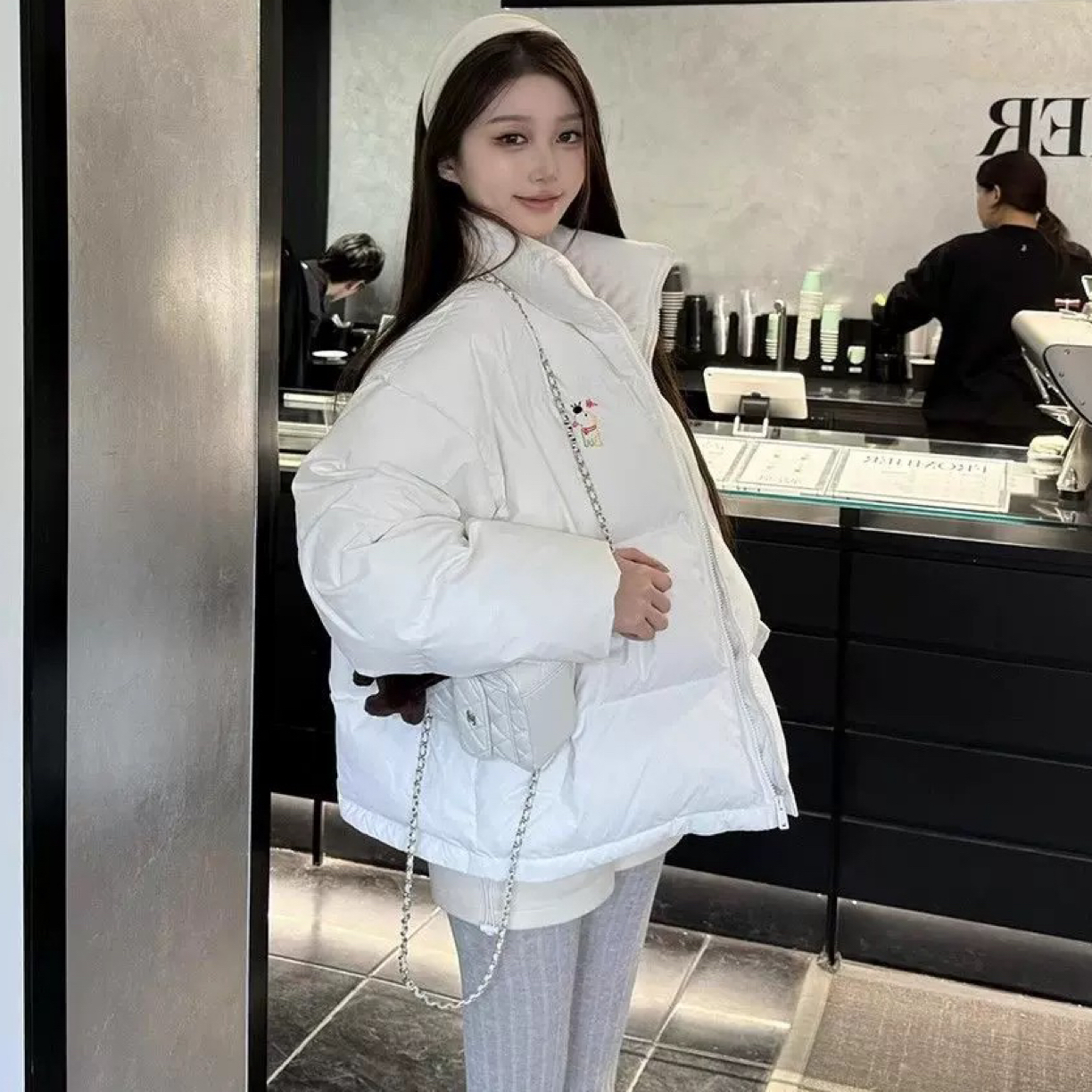 89051蕾丝花加厚毛外套31厅