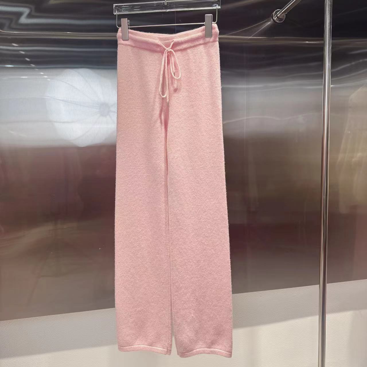 【玉玉专享】2025秋冬新款松紧腰系带休闲针织裤