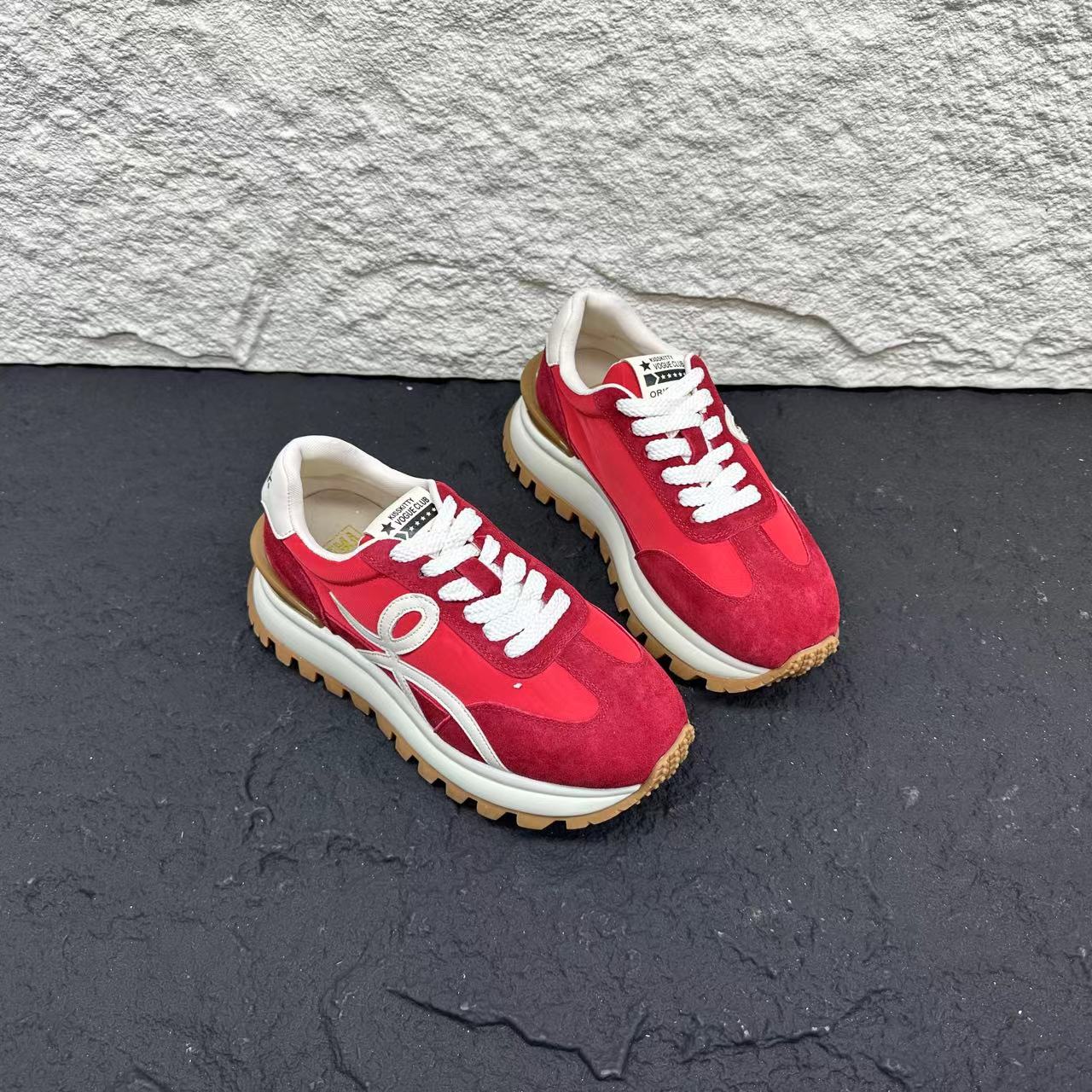 春季新款系带时尚休闲鞋软底阿甘鞋圆头ins潮鞋 X 检 8001-1