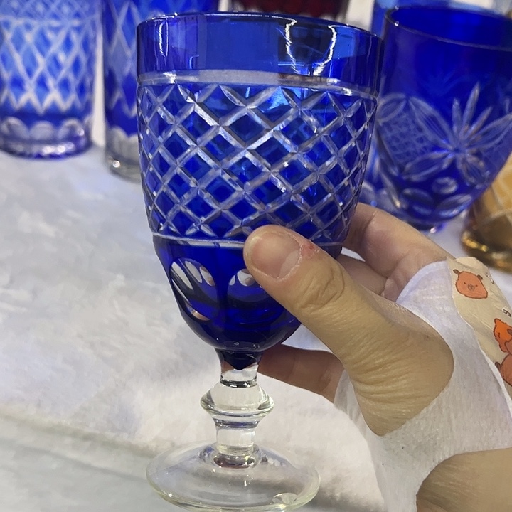 平底款水晶玻璃微瑕一个