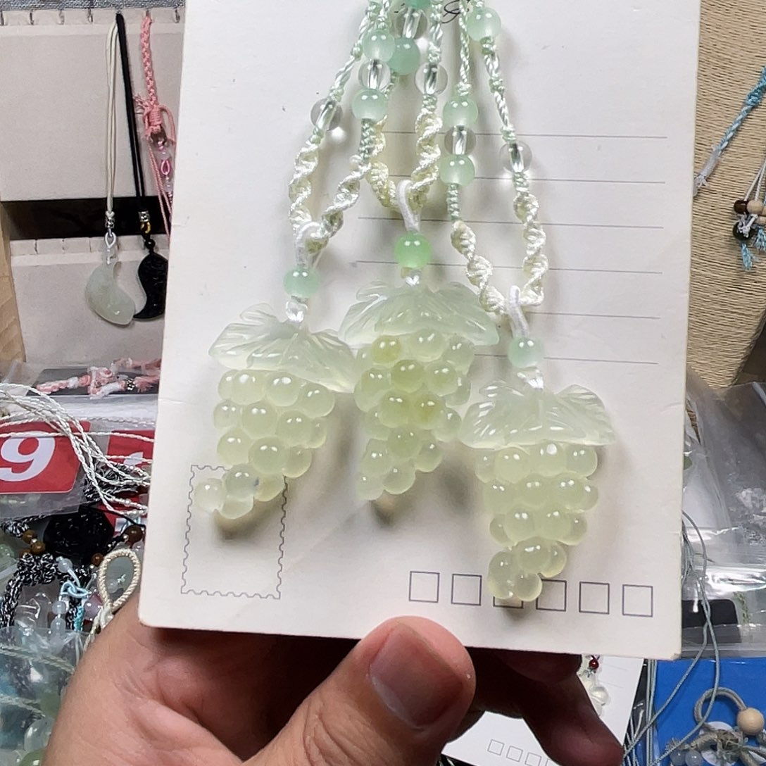 蛇纹石玉合金颈饰