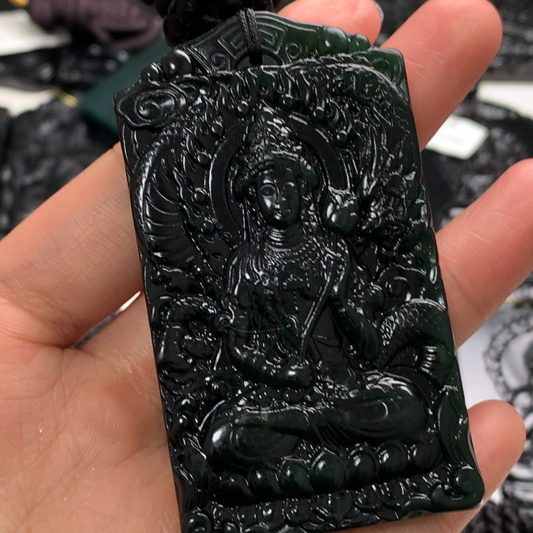 天然a货钢琴黑挂件