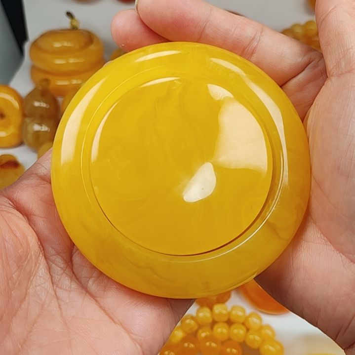 琥珀手镯未镶嵌手镯60