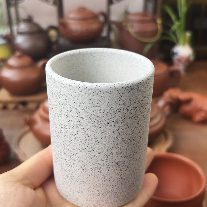 茶杯紫砂白玉段 160cc