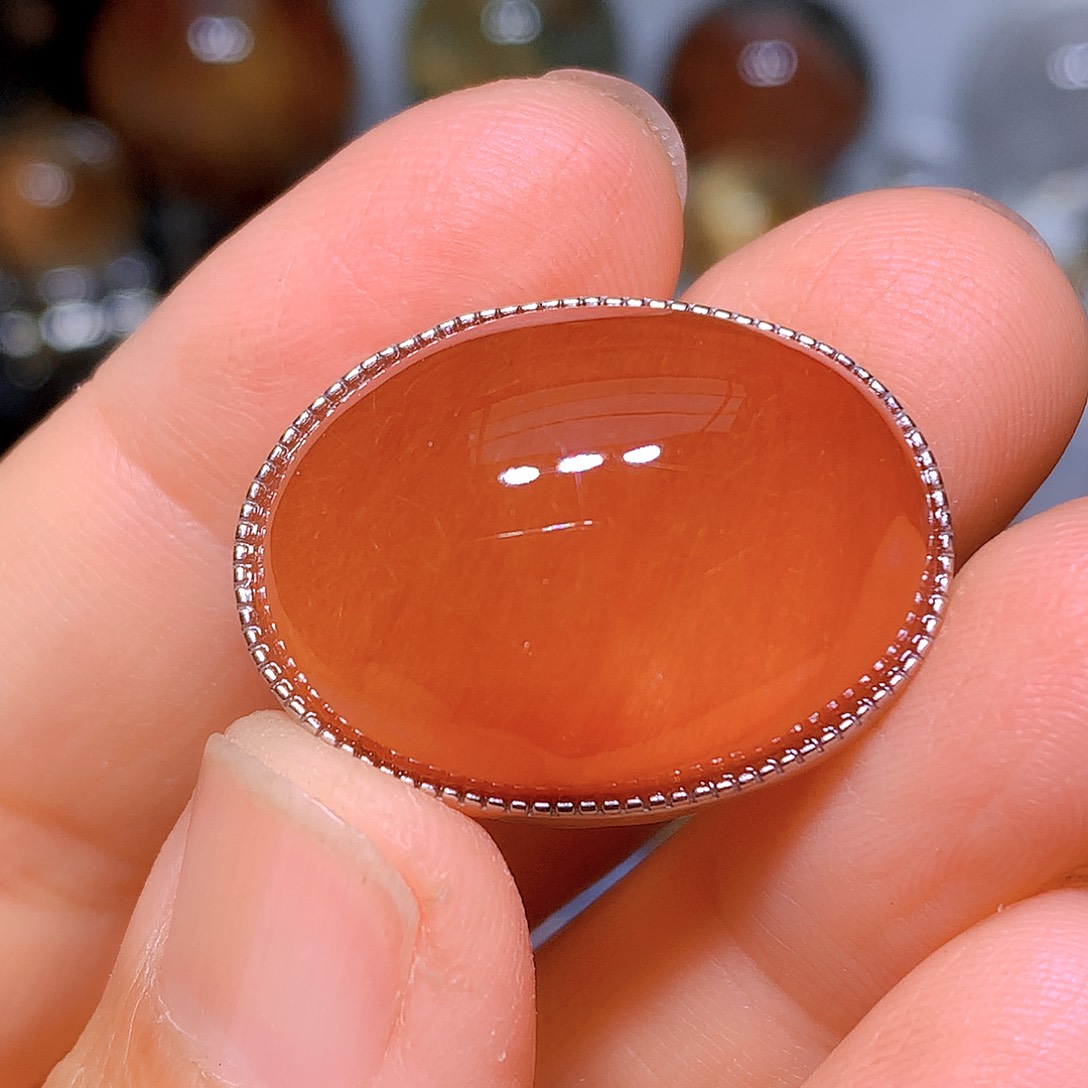 水晶吊坠银S925镶嵌天然水晶