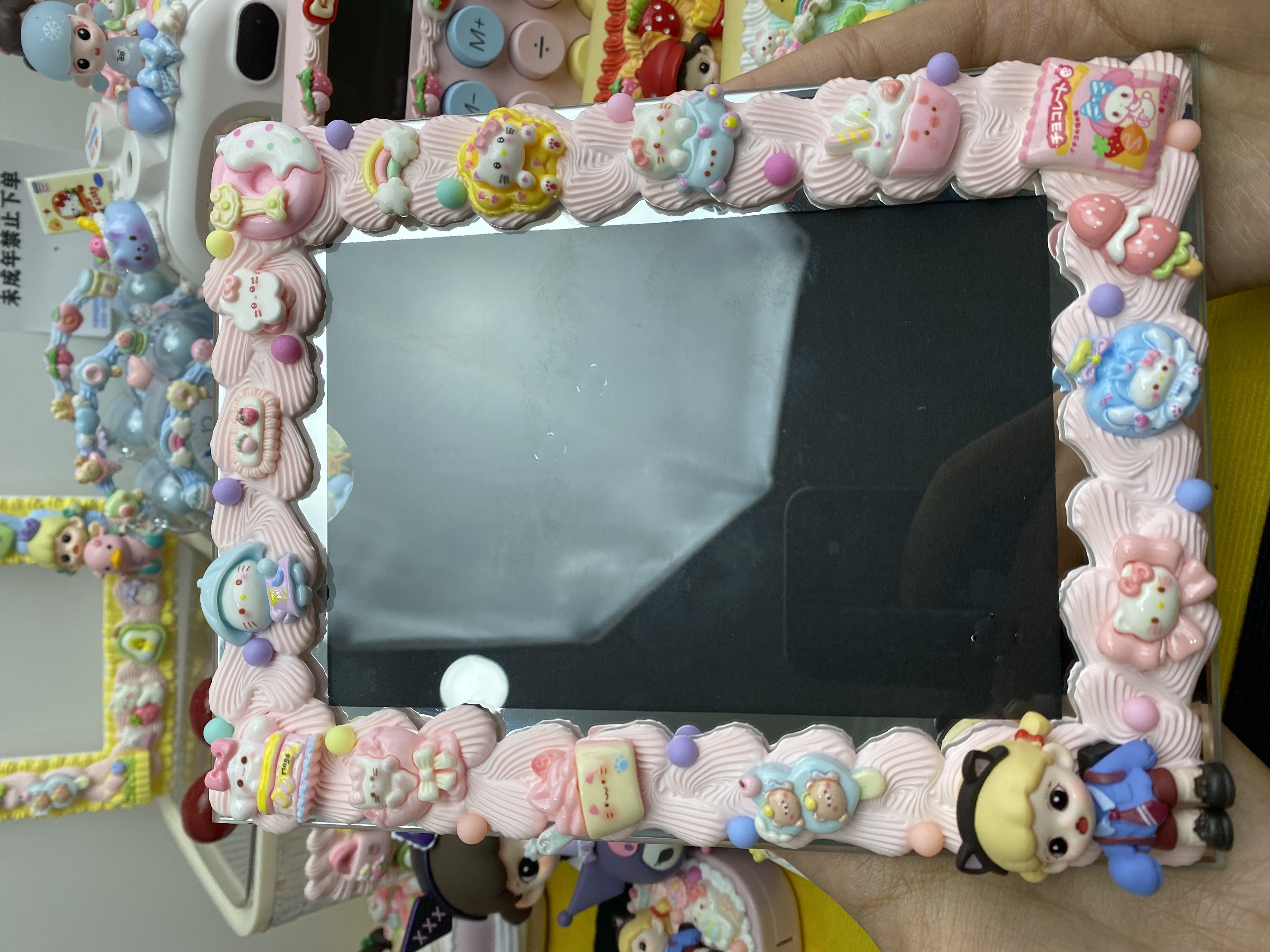 【柚柚家摆台相框6寸照片】精品奶油胶diy定制手工