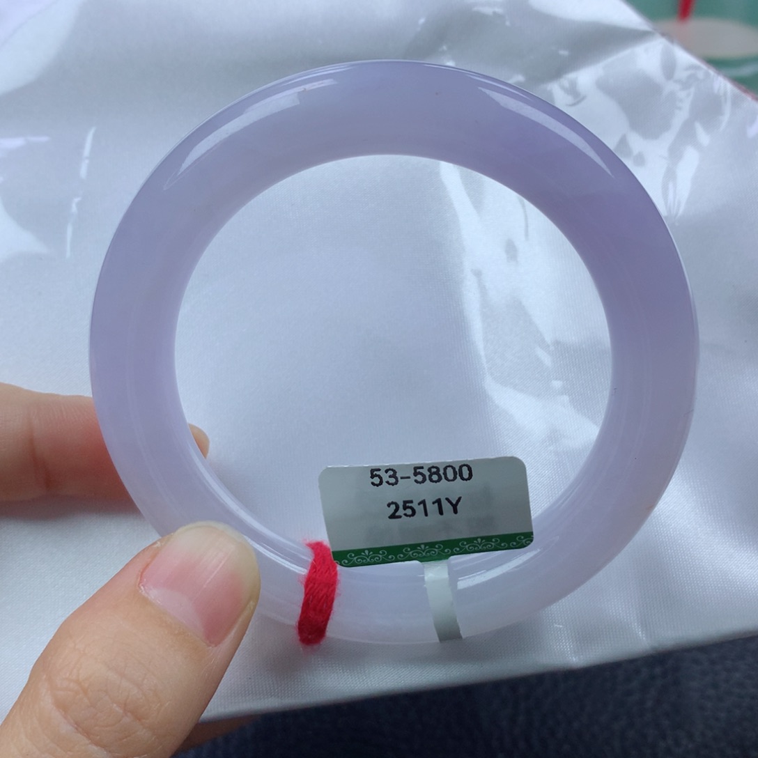 未镶嵌手镯翡翠缅甸天然翡翠A货53圆