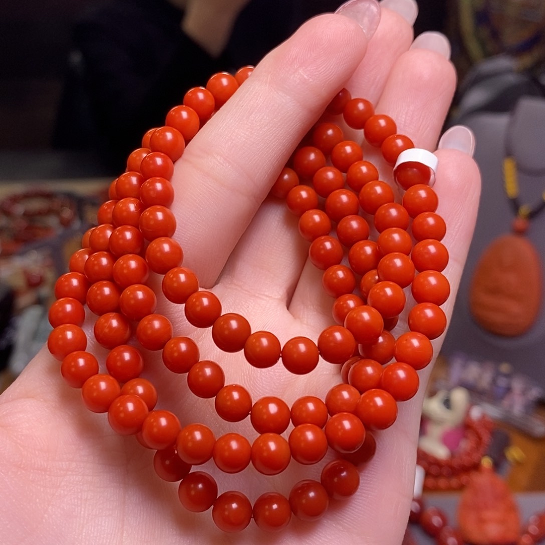 南红玛瑙手串未镶嵌6mm