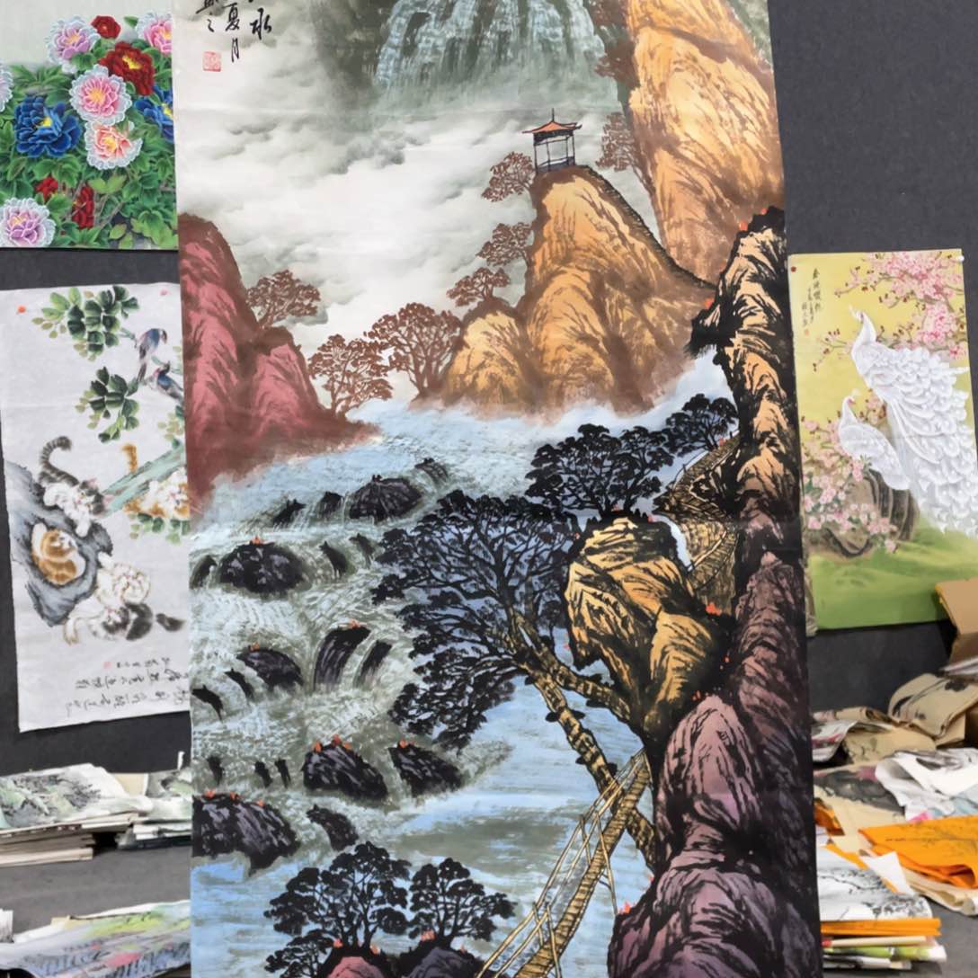 国画国画作品画心一张