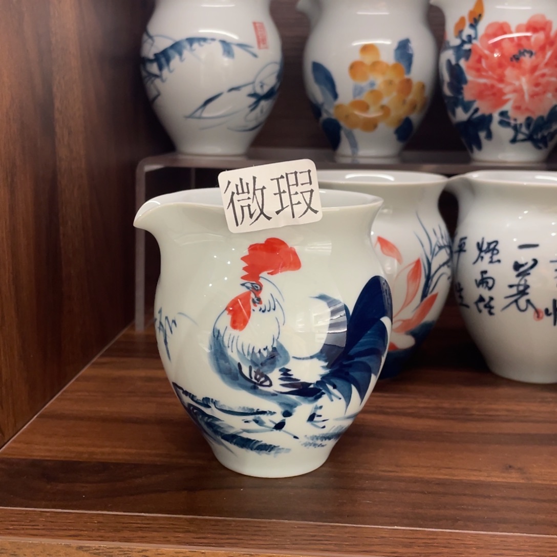 微瑕釉下彩纯手绘