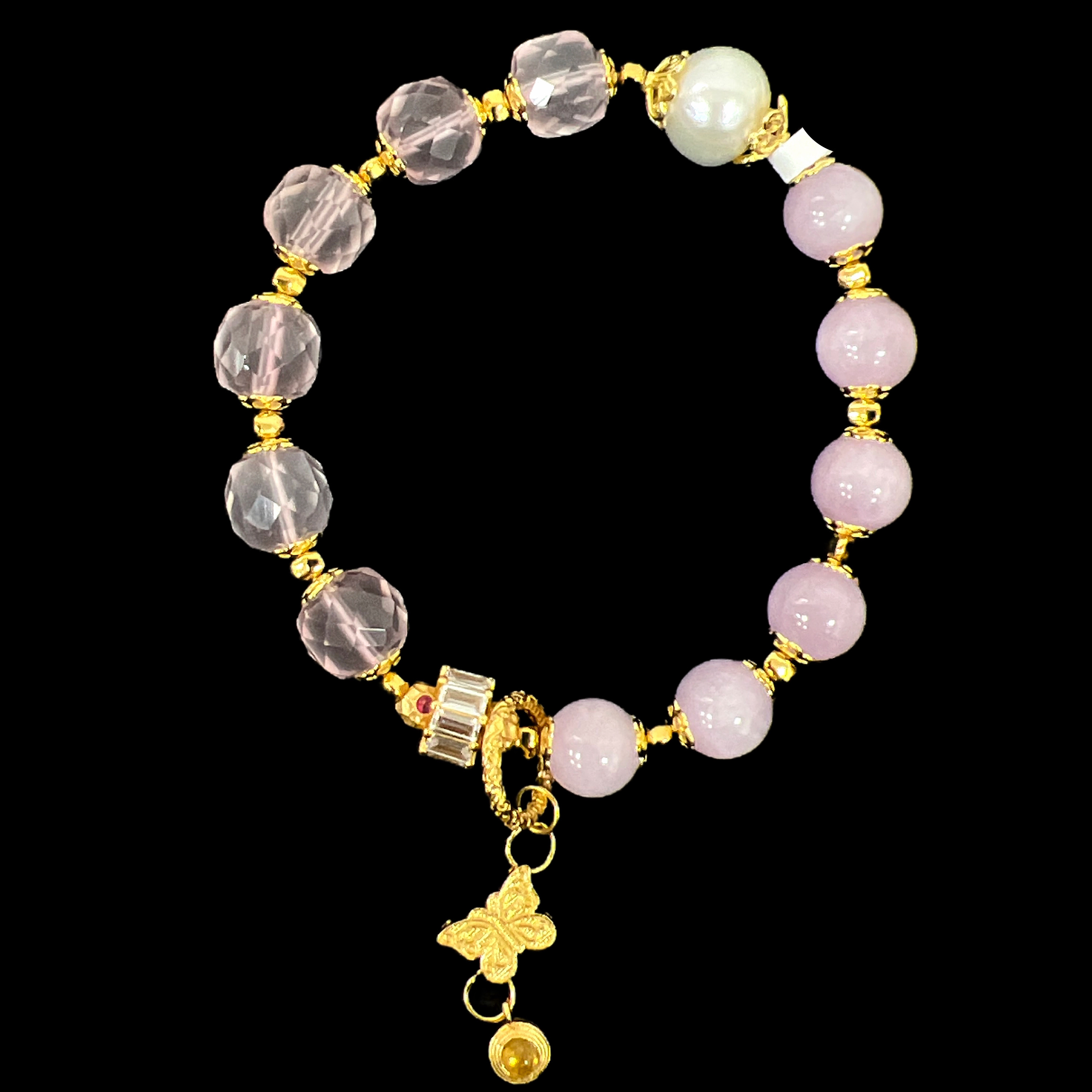 2664-紫锂辉手串孤品