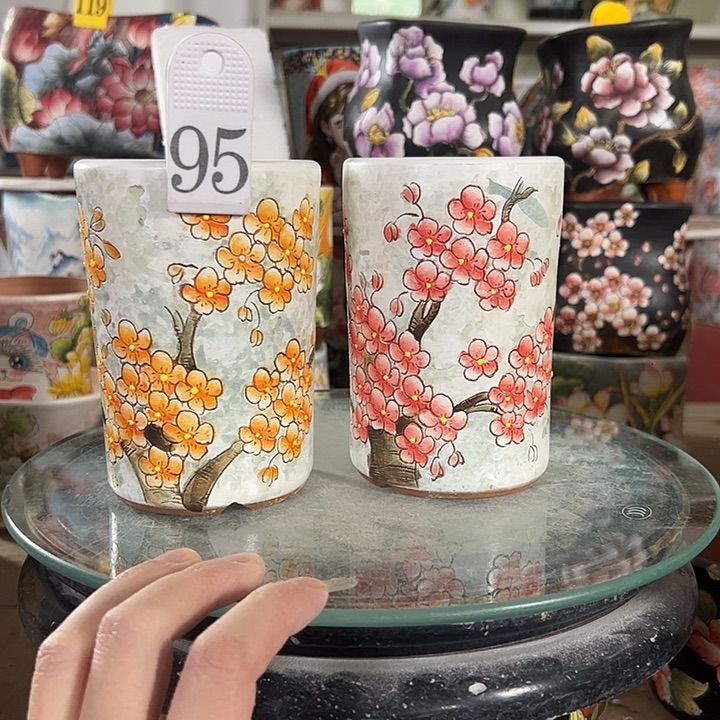 满38包邮 景德镇幸运花盆