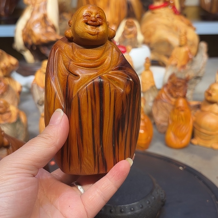 柏木太行崖柏弥勒佛