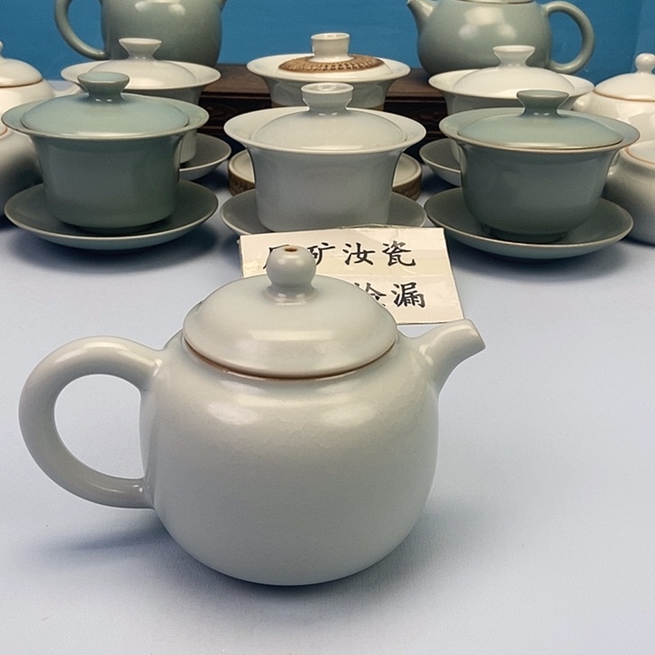 壶仿古月白龙蛋壶原矿原釉原产地