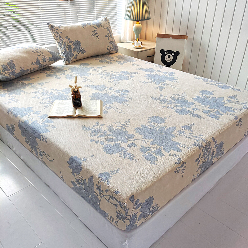 清货！！皱皱纱四季款双层纱床笠床笠单床席梦思榻榻米床罩床单纯色