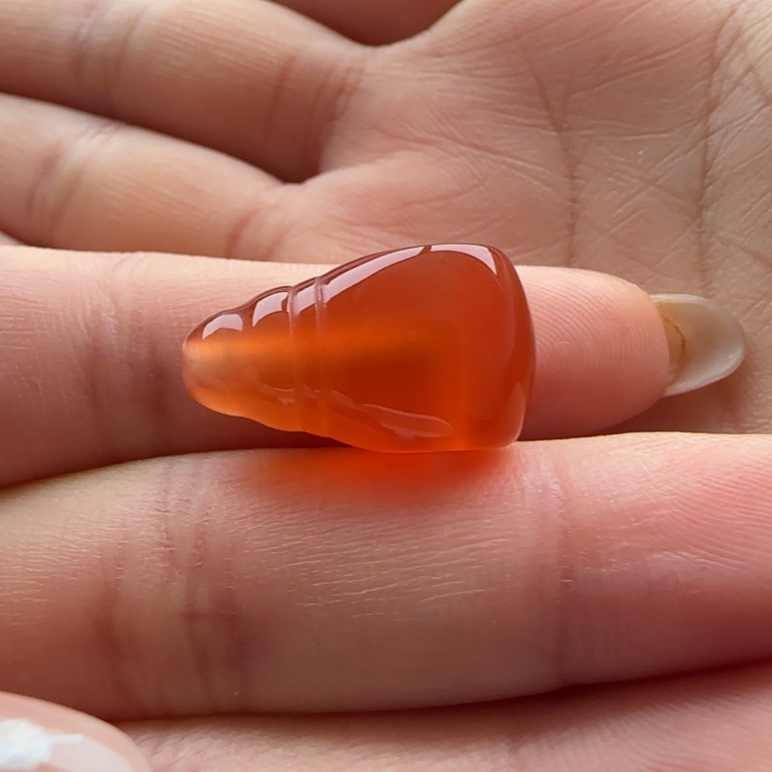 A***ꪜ南红玛瑙未镶嵌三通11.5