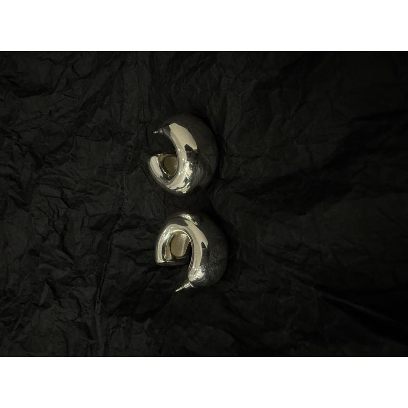 足银布艺耳饰 非金属布艺耳饰 925银圈圈耳环带一辈子 J25EH303