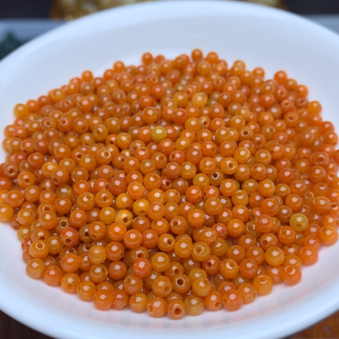 【闪购商品】翡翠手链未镶嵌卡3.5冰红100个