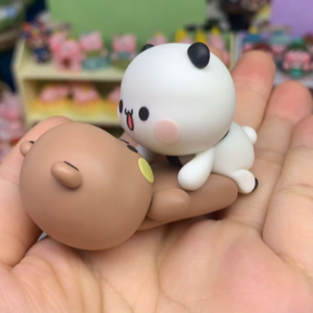 树脂粘土制作一二布布手工摆件可爱治愈