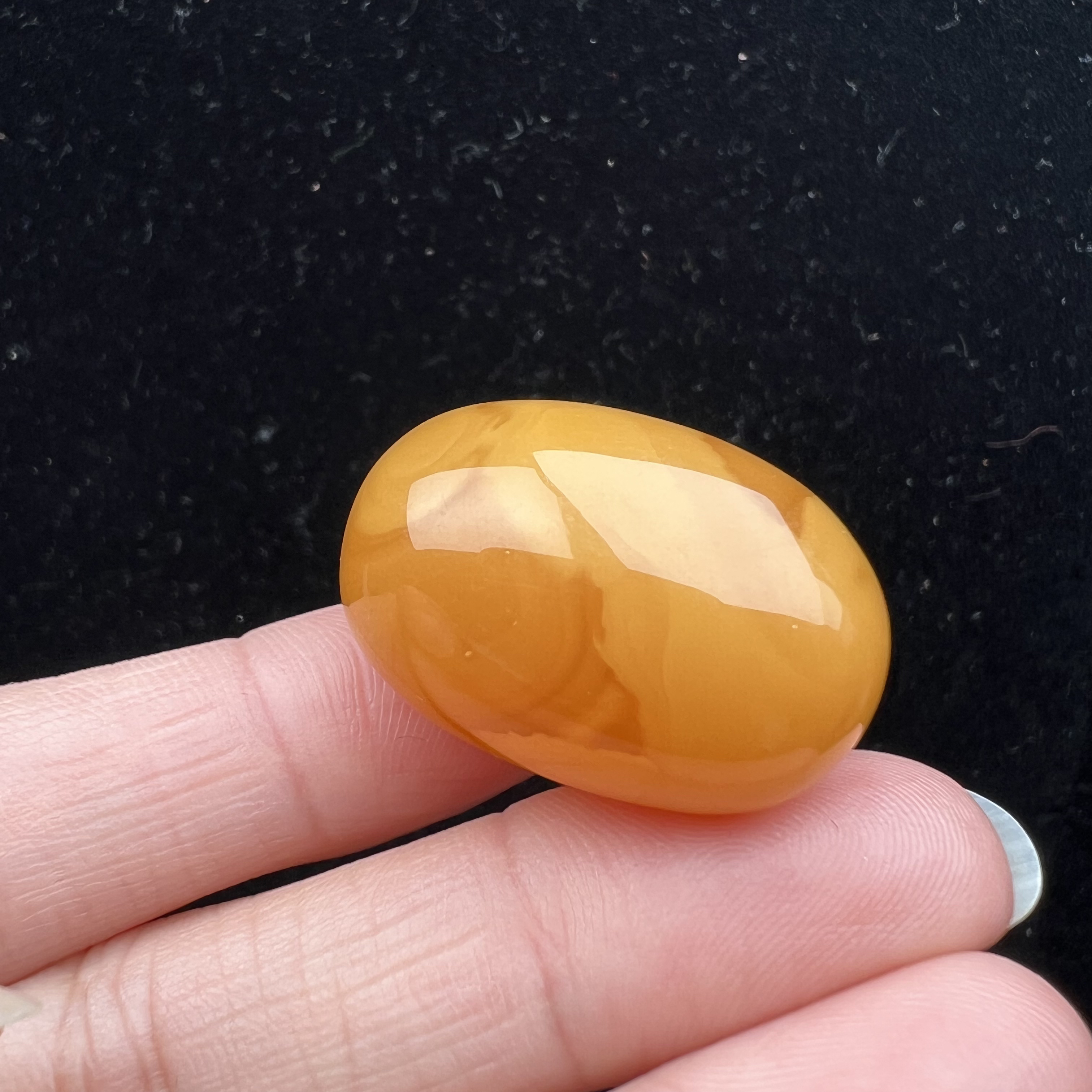 Y5489天然原矿蜜蜡鸡油黄枣珠 18*27mm抖音基地质检发货