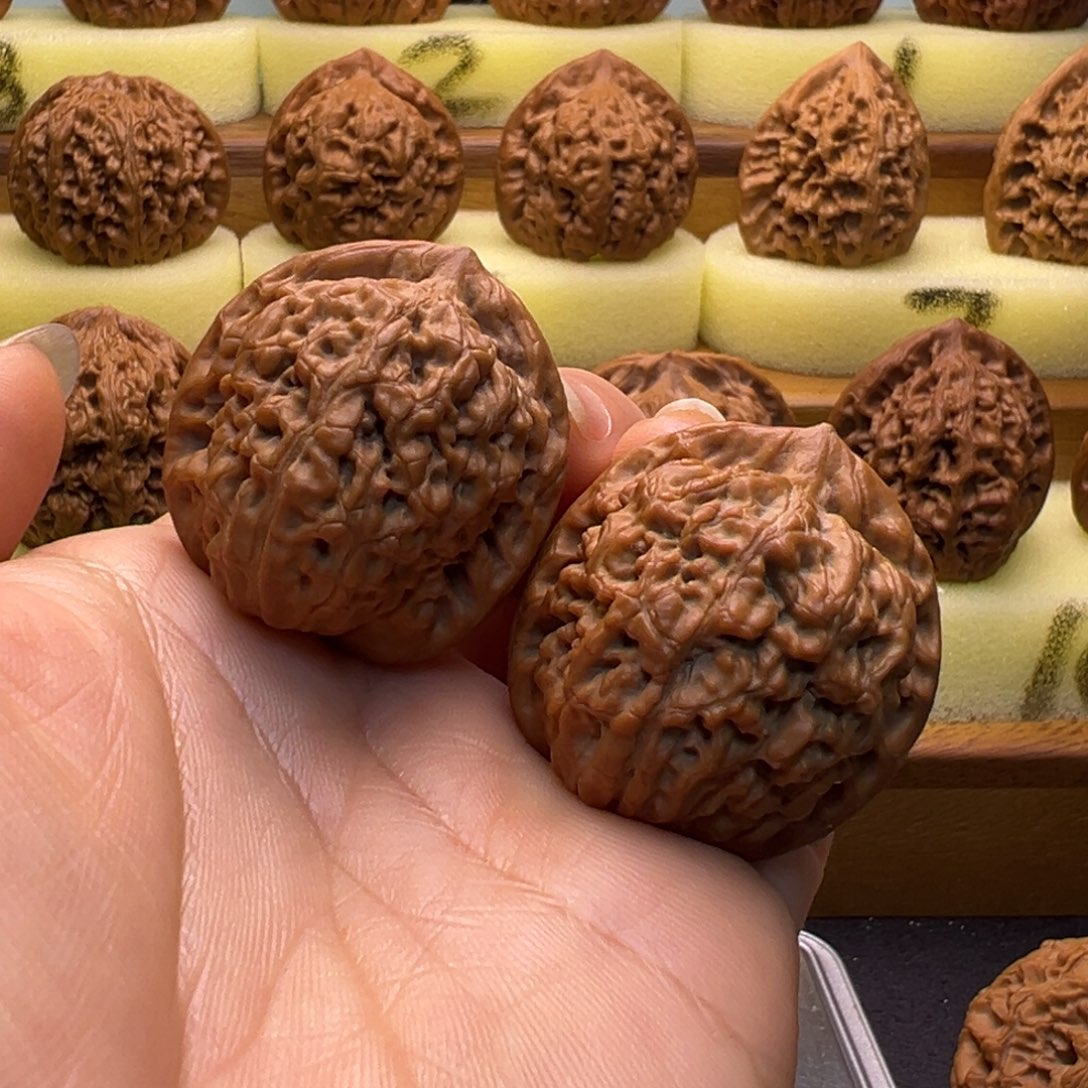 吊坠文玩核桃莲花手把件33