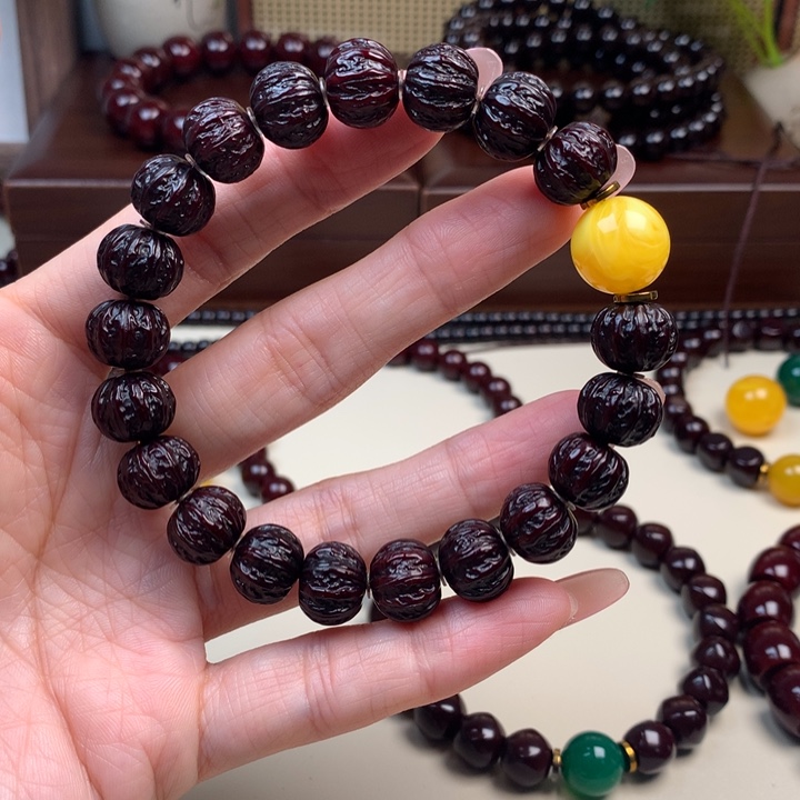 不***美猴头核桃手串猴头手串