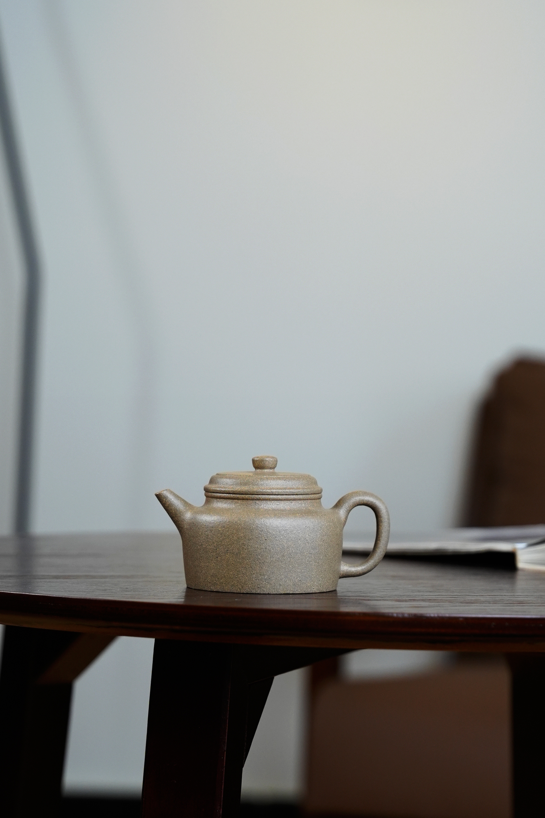 原矿紫砂宝山青段剑流德钟壶140cc纯手工