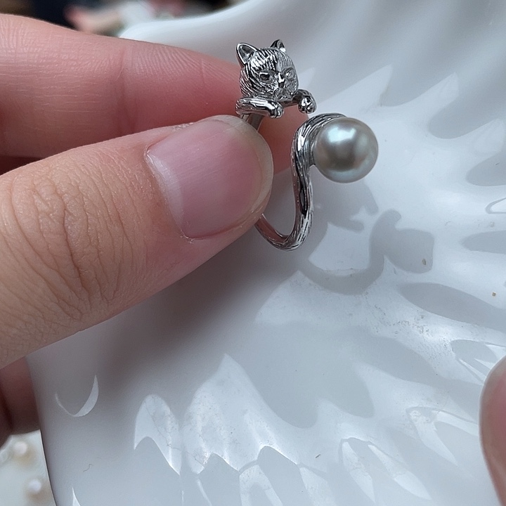 银S925镶嵌海水珍珠吊坠(不含链)