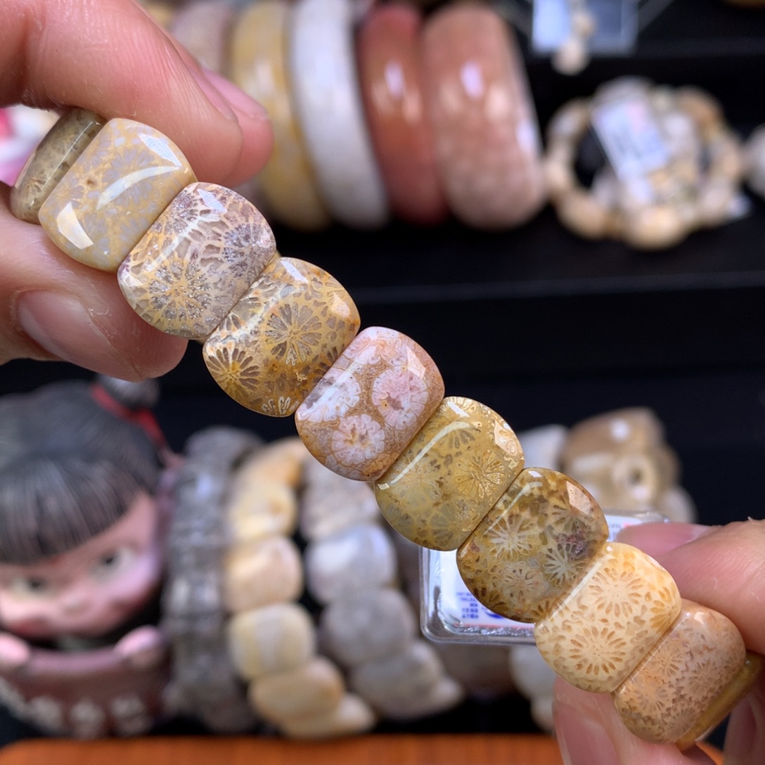 硅化珊瑚（珊瑚玉）未镶嵌颈饰31号全满花