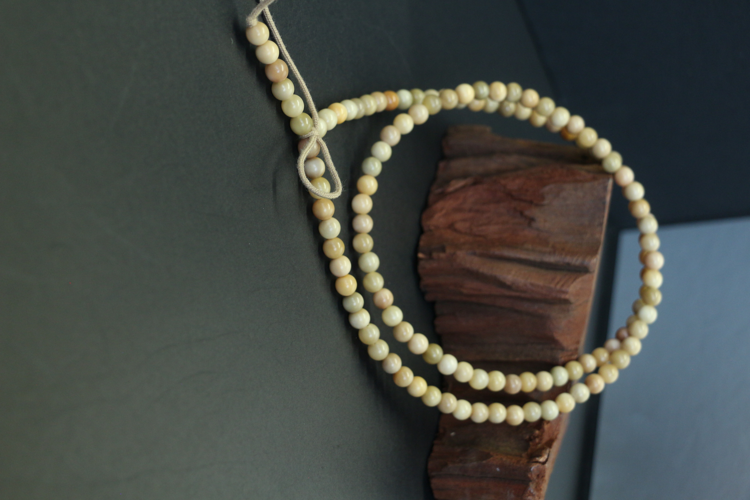  抖音商城古今云创老料龙脊菩提多宝圆珠脖挂108颗+12颗-无玉化