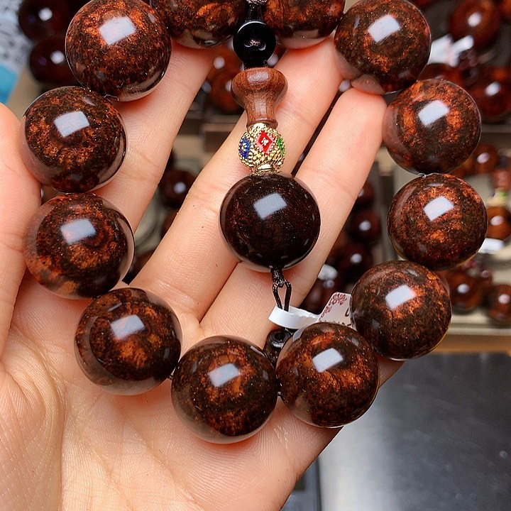 花梨木类手串/手链黄花梨风化料老挝花梨土埋料2.0