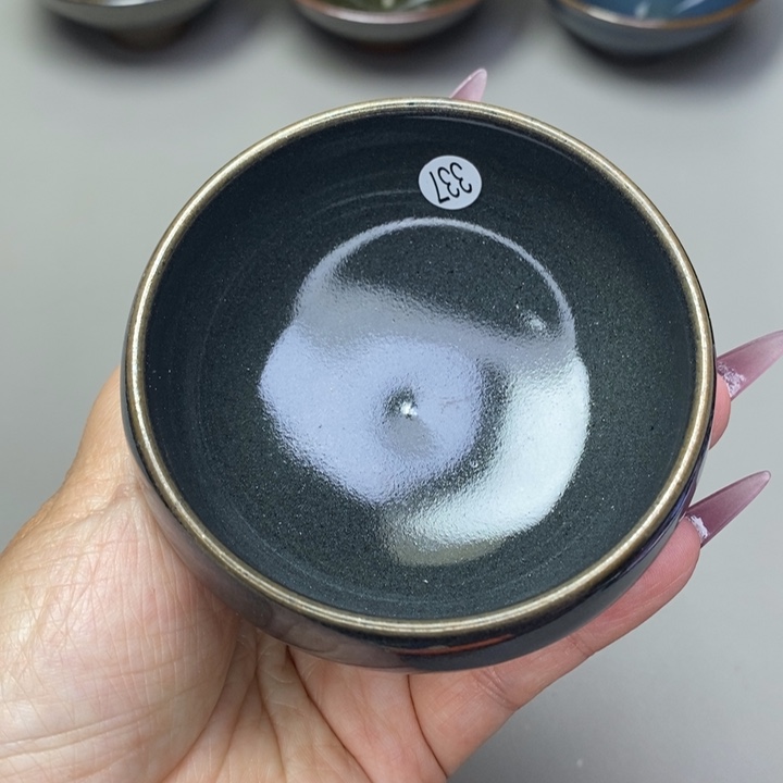 茶盏建窑建盏磨底柴烧主人杯微瑕