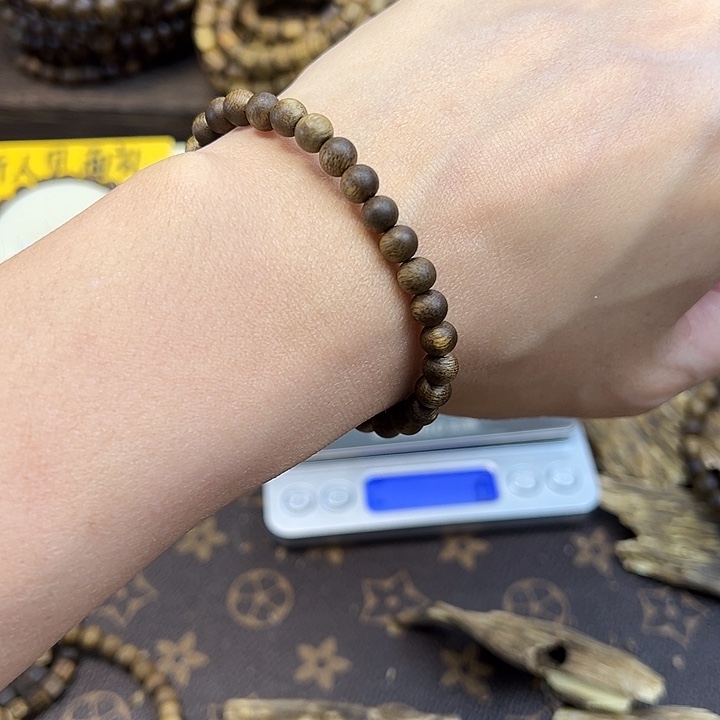 沉香碎屑沉香06圆珠单圈