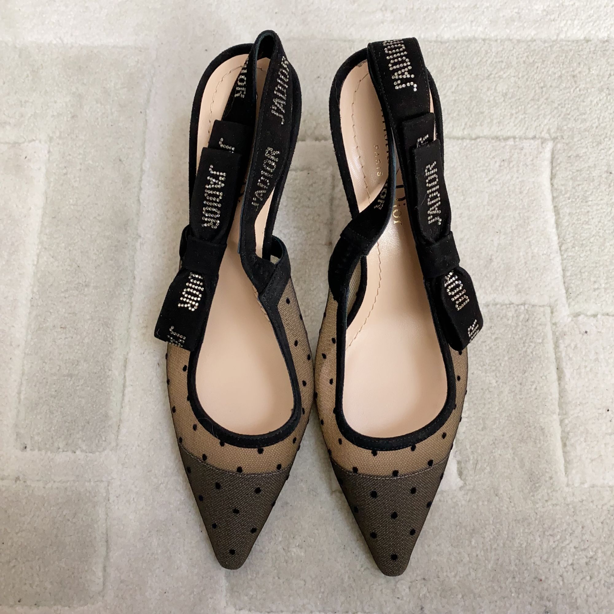 95新 DIOR/迪奥 麦殿/尖角高跟鞋36码/240921FJJ6Z13