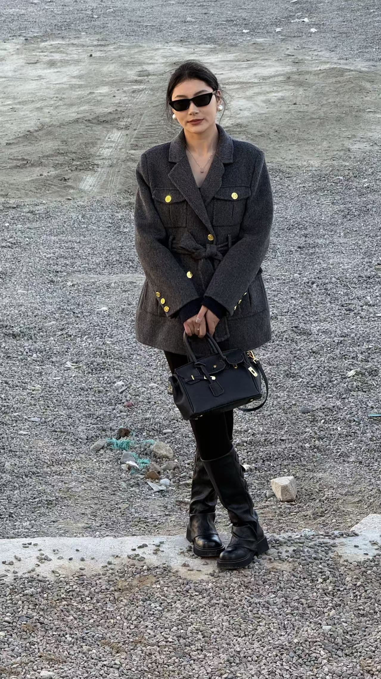 DANDANTK年度爆款金扣收腰大衣【四排金扣大衣】