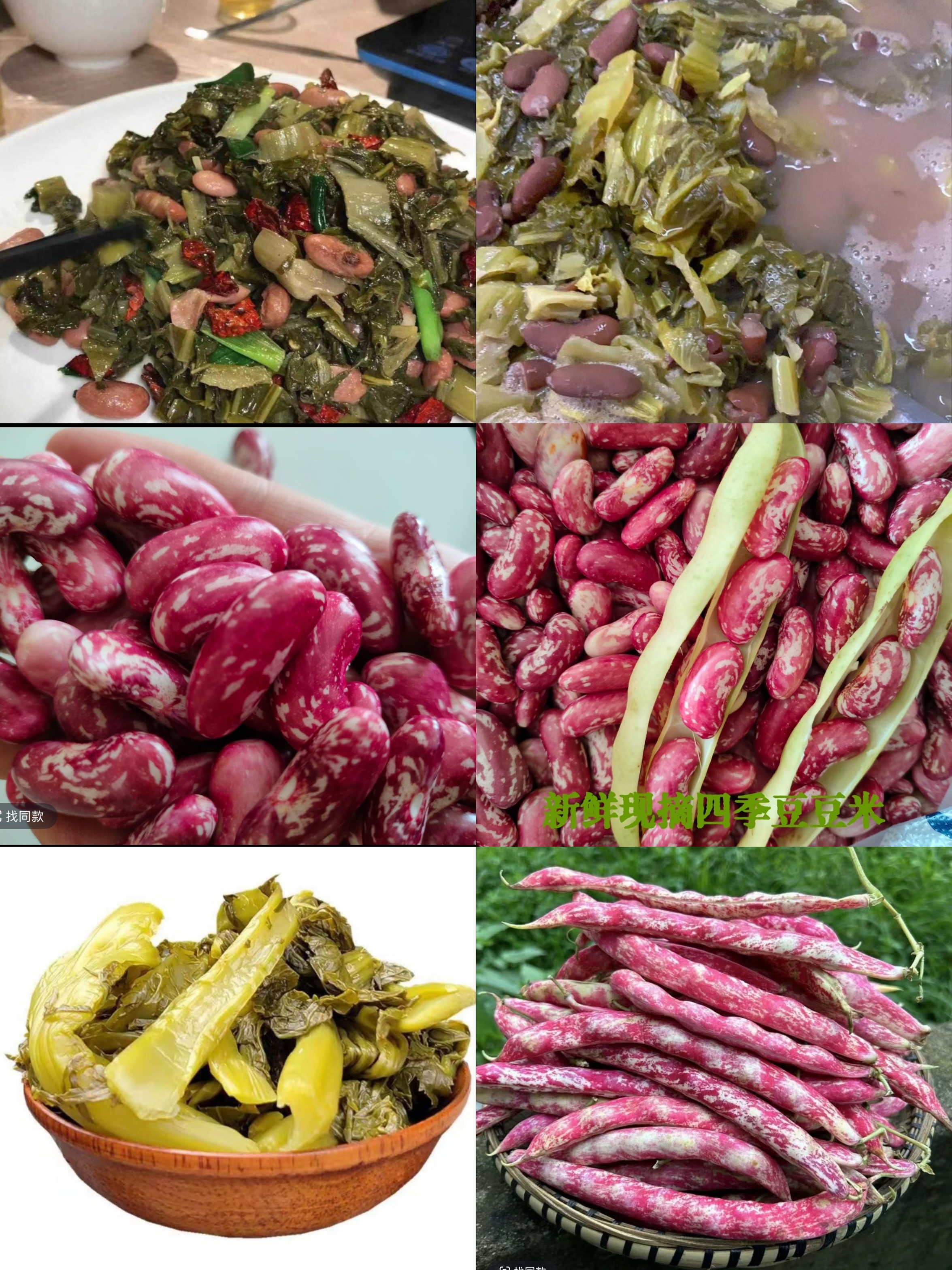 贵州新鲜四季豆红花豆酸菜豆米混合装