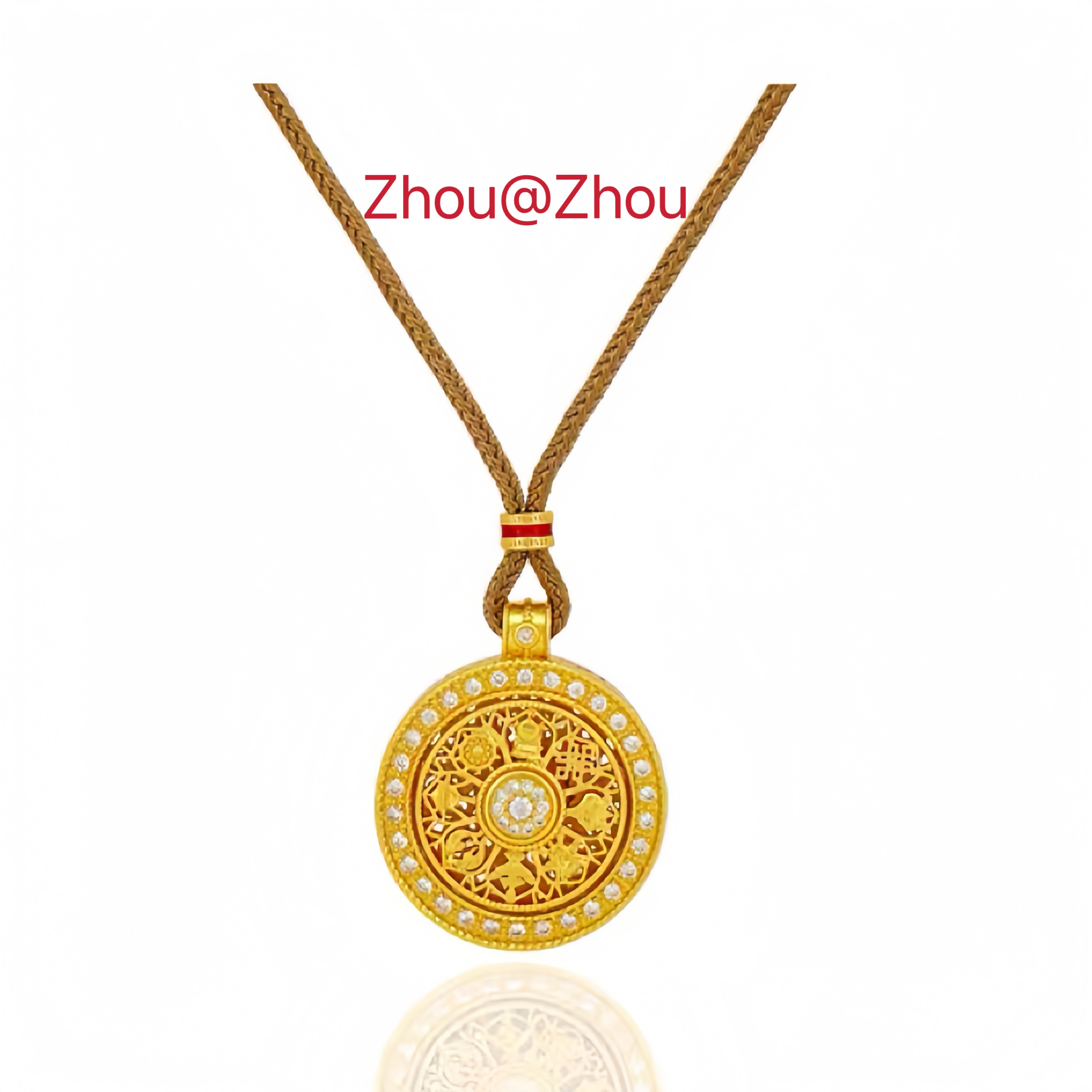 布艺项链 布艺项链 布艺项链 新中式国十字如意罗盘项链094